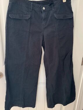 Divided Black High-Waist Straight Pants